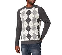GANT Herren D1. Argyle C-Neck Pullover, Antracit Melange, M