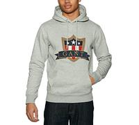 GANT Herren D1 Banner Shield Hoodie Kapuzenpullover, Grey Melange, XL