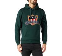 GANT Herren D1 Banner Shield Hoodie Kapuzenpullover, Tartan Green, L