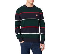 GANT Herren D1 Banner Shield Striped C Pullover, Tartan Green, L