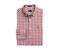 GANT Herren D1. Heather Oxford Gingham REG BD Freizeithemd, Mahogany RED, L