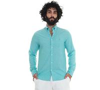 GANT Herren D1.REG Cotton Linen BD Hemd, Aqua Green, 3XL