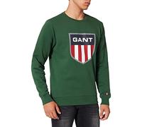 GANT Herren D1 Retro Shield C-Neck Sweat Sweatshirt, Forest Green, XL