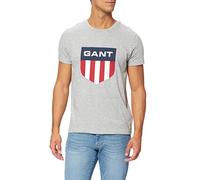 GANT Herren D1 Retro Shield SS T-Shirt, Grey Melange, 3XL