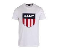 GANT Herren D1. Retro Shield SS T-Shirt, White, XL
