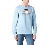 GANT Herren D2. Archive Shield C-Neck Pullover, Capri Blue, L
