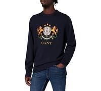 GANT Herren D2. Crest C-Neck Pullover, Evening Blue, XXL