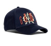GANT Herren D2. Monogram Cotton Twill Cap Baseballkappe, Evening Blue, OneSize
