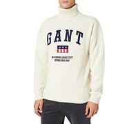 GANT Herren D2 Tag Wool Turtleneck Pullover, Cream, M