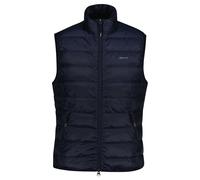 Steppweste GANT "LIGHT DOWN VEST", Herren, Gr. 3XL, blau (evening blau), Web, Obermaterial: 100% Polyester. Futter: 100% Polyester, regular fit hüftlang, Westen, Stehkragen, leicht, 2-Wege Reißverschl