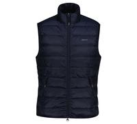 GANT Herren Daunenweste - LIGHT DOWN VEST, leichte Steppweste, Stehkragen, Zip M Blau