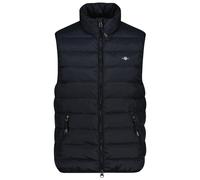 Steppweste GANT "LIGHT DOWN VEST", Herren, Gr. XL, schwarz, Web, Obermaterial: 100% Polyester. Futter: 100% Polyester. Wattierung: 90% Daunen, 10% Federn, unifarben, regular fit normal, Rundhals, West