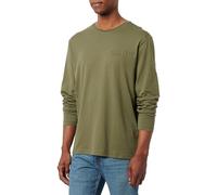 GANT Herren Embossed LS Tshirt T-Shirt, Dark Earthy Green, XL