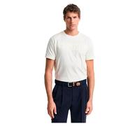 GANT Herren Embossed SS Tshirt T-Shirt, Cream, XL