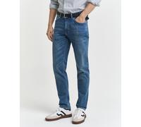 GANT Herren Extra Slim Fit Active Recover Jeans (36/32) MID Blau BROKEN IN