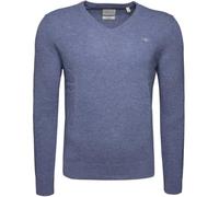 GANT Herren Extrafine Lambswool V-Neck Pullover, Stone Blue Melange, Large