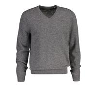 GANT Herren Strickpullover Extrafine Lammwolle V-Ausschnitt Grau Melange XL