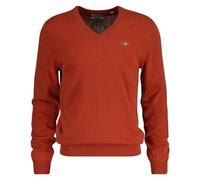 GANT Herren Extrafine Lambswool V-Neck Pullover, Iron RED, L