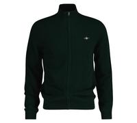 GANT Herren Extrafine Lambswool Zip Cardigan Strickjacke, Tartan Green, Medium