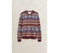 GANT Herren Fair Isle Rundhalspullover (4XL) DK BURGUNDY MEL