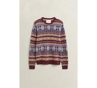 GANT Herren Fair Isle Rundhalspullover (S) DK BURGUNDY MEL