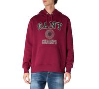 GANT Herren Front Graphic Sweat Hoodie Kapuzenpullover, Rich Wine, XXL