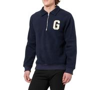 GANT Herren G Badge Fleece Pullover, Evening Blue, M