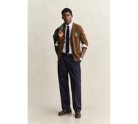 GANT Herren Gant x Yale Strickjacke aus angerauter Wolle (XXL) HAZELNUT MELANGE