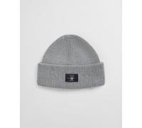 GANT Herren Gerippte Beanie aus Baumwollgemisch (ONE SIZE) Grau MELANGE
