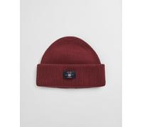 GANT Herren Gerippte Beanie aus Baumwollgemisch (ONE SIZE) PLUMPED Rot