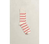 GANT Herren Gerippte Socken mit Streifen (43-45) CREAMED Weiß