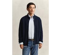 GANT Herren Gerippte Strickjacke zum Knöpfen (XXL) EVENING Blau