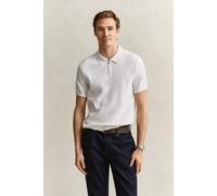 GANT Herren Gerippter Polopullover aus Baumwolle (L) EGGSHELL