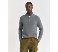 GANT Herren Gerippter Troyer aus Baumwoll-Merinowoll-Gemisch (L) DARK Grau MELANGE