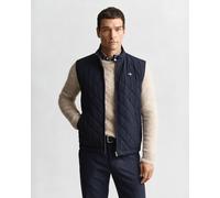 GANT Herren Steppweste - QUILTED WINDCHEATER VEST, Reißverschluss, Stehkragen Blau 3XL