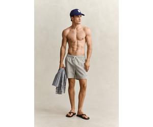 GANT Herren Gestreifte Seersucker Badeshorts (XL) DRY HERB Grün