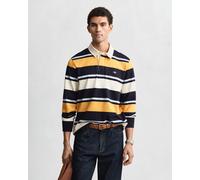GANT Herren Gestreifter Heavy Rugger (4XL) EVENING Blau