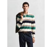 GANT Herren Gestreifter Heavy Rugger (L) CREAM