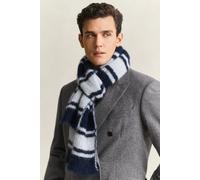GANT Herren Gestreifter Mohair-Schal (ONE SIZE) EVENING Blau