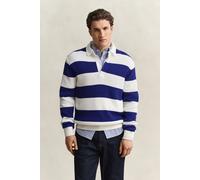 GANT Herren Gestreifter Rugger aus Baumwoll-Merinowoll-Mix (M) CREAM