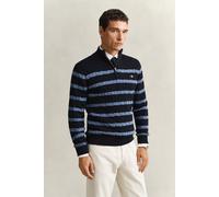 GANT - Gestreifter Zopfstrick-Troyer aus Baumwolle evening blue - Gr. - XXXL