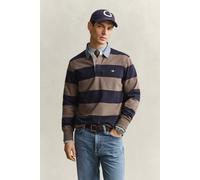 GANT Herren Gestreiftes Heavy Rugger mit Chambray-Kragen (4XL) FADED TAUPE