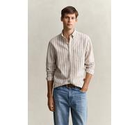 GANT Herren Gestreiftes Hemd aus Leinenmix (XXL) LIGHT TAUPE