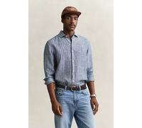 GANT Herren Gestreiftes Leinenhemd (XXL) PERSIAN Blau