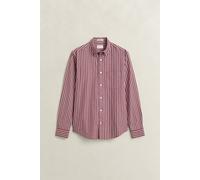GANT Herren Gestreiftes Popeline-Hemd (M) DEEP GRAPE WINE