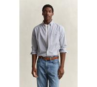 GANT Herren Gestreiftes Popeline-Hemd (S) FADED TAUPE