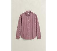 GANT Herren Gestreiftes Popeline-Hemd (XL) DEEP GRAPE WINE