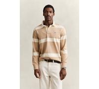 GANT Herren Gestreiftes Rugger (XXXL) KHAKI MELANGE