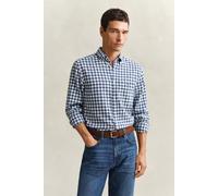 Gant Hemden Herren Regular Fit Langarm Baumwolle-Leinen blau, XXL