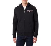 Gant Herren Graphic Full Zip Hoodie Kapuzenpullover, Schwarz, XL EU